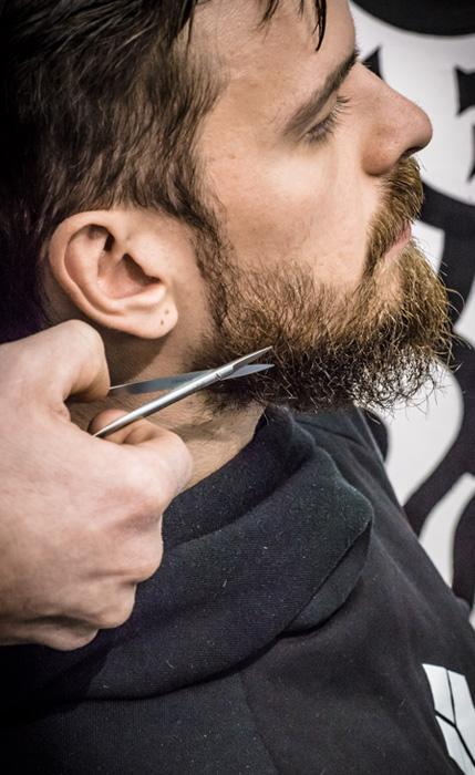 nożyczki barberskie do brody